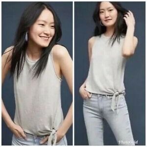 Anthropologie MAEVE Green Woodsboro Sleeveless Tie Waist Tank Top SIZE XL